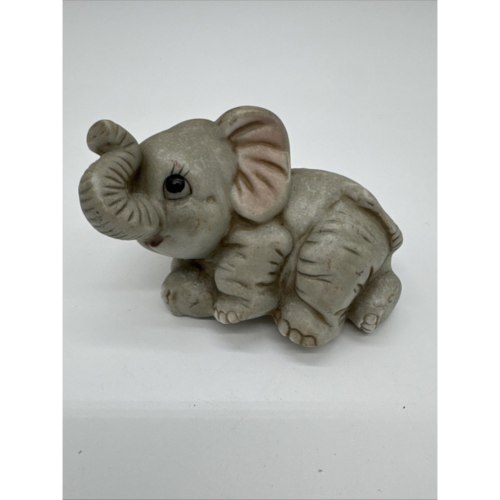 Vintage Homco Ceramic‎ Baby Elephant Figurine #1400